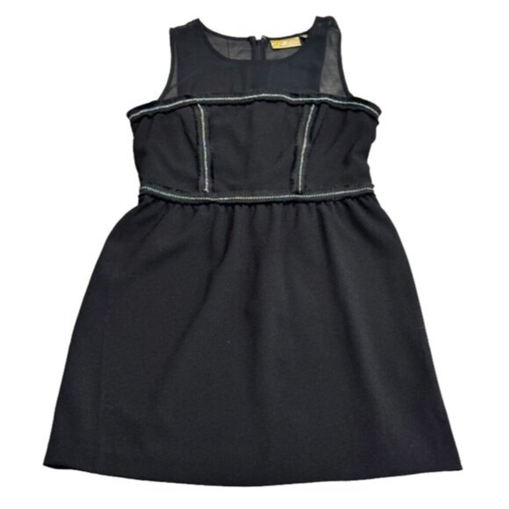 Princess Vera Wang Sheer Metallic Cocktail Dress